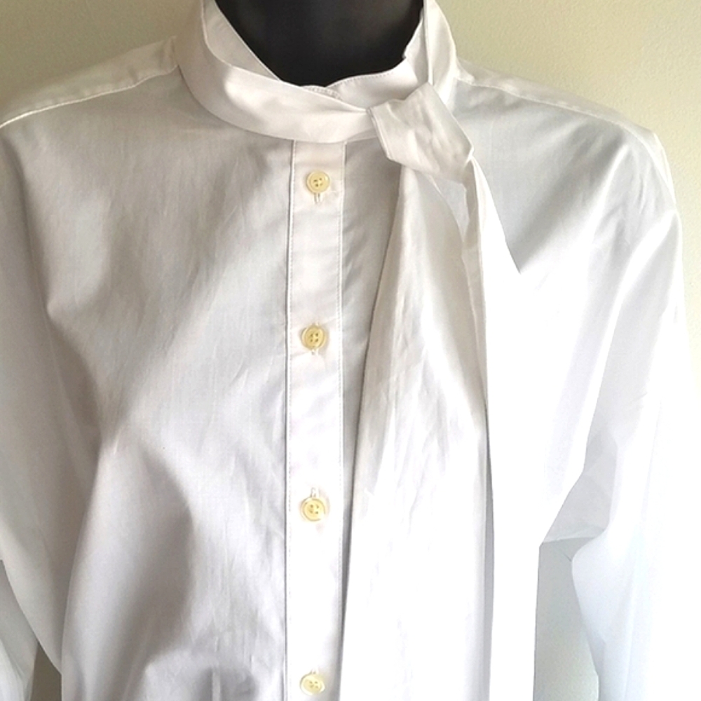 Kate Spade New York Poplin Tie Neck Shirt - Picture 2 of 7